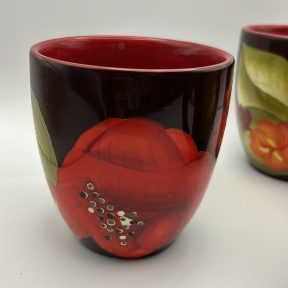 Laurie Gates floral design set of three mugs - Picture 4 of 15